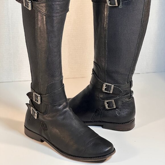 Frye Tall Black Boots Women's size 7 - Picture 9 of 16